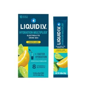Liquid I.V. Hydration Multiplier Vegan Powder Electrolyte Supplements - Lemon Lime - 5.64oz/10ct