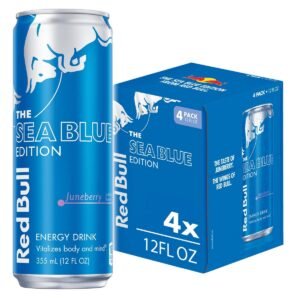 Red Bull Sea Blue Edition - Energy Drink - Juneberry - 12 fl oz Cans: Low Fat, No Artificial Flavors, Caffeinated