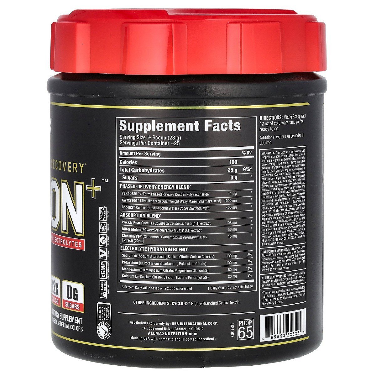 ALLMAX CARBION+™ With Electrolytes, Unflavored, 24.7 oz (700 g) - Image 2