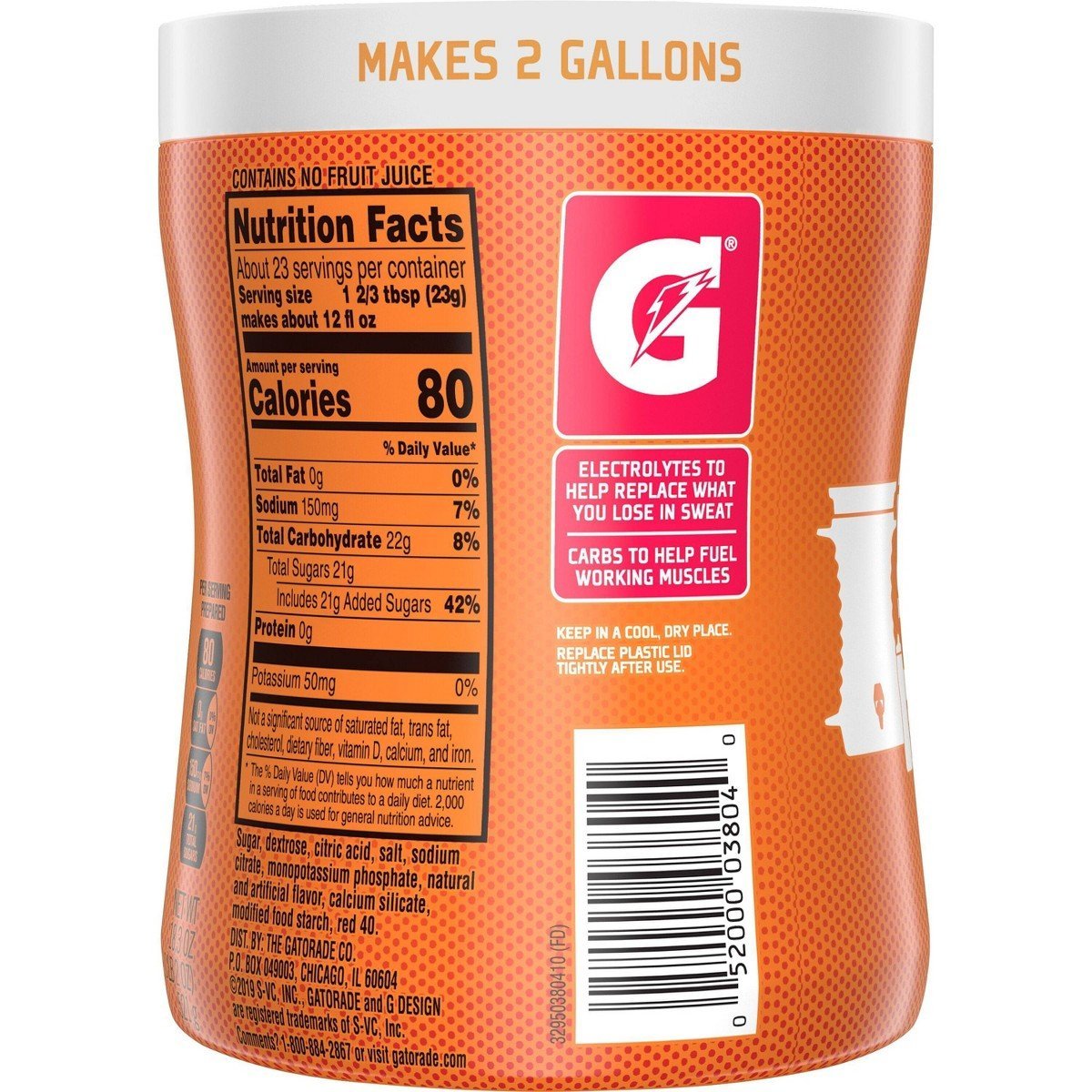 Gatorade Fruit Punch Powder Cannister Sports Drink - 18.4oz - Image 3