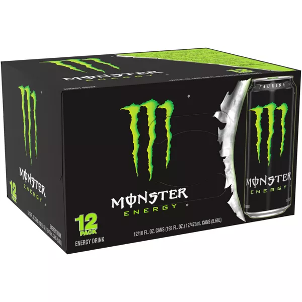 Monster Energy Original - 12pk/16 fl oz Cans: Caffeinated, Herb Flavor - Image 3