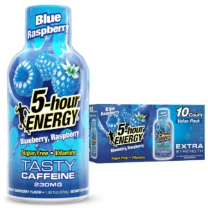 5 Hour Energy Blue Raspberry Extra Strength Shot - 10pk - 19.3 fl oz: Caffeinated, Ready to Drink, Liquid Form