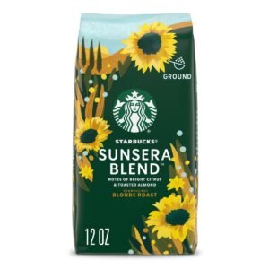 Starbucks Sunsera Blend Blonde Roast Ground Coffee - 12oz: Arabica Beans, Light Roast, Almond & Citrus Flavors