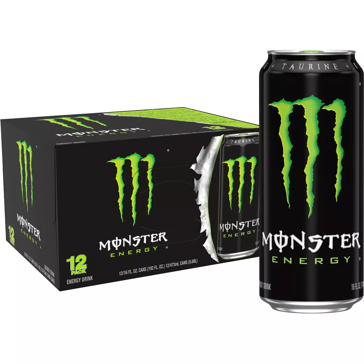 Monster Energy Original - 12pk/16 fl oz Cans: Caffeinated, Herb Flavor