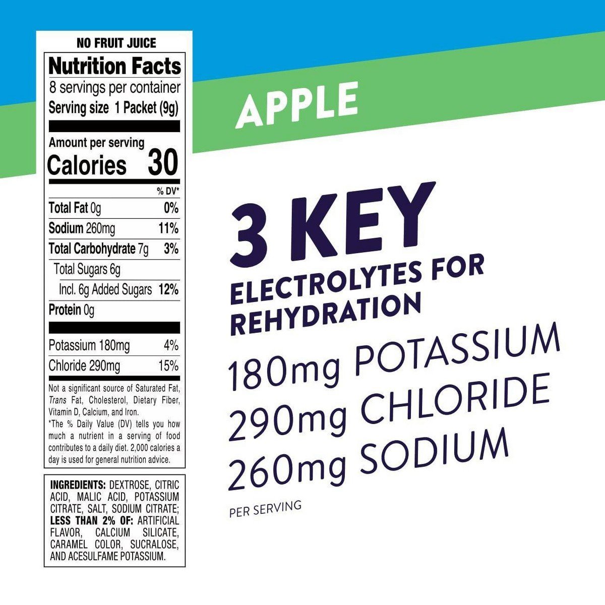 Pedialyte Fast Hydration Electrolyte Powdered Drink - Apple - 1.2oz/4pk - Image 4