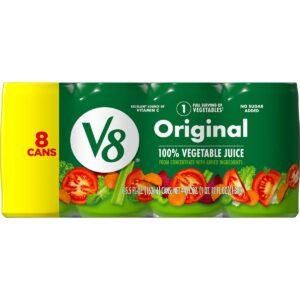 V8 Original 100% Vegetable Juice - 8pk/5.5 fl oz Cans: Low Calorie, Fat Free, Gluten-Free