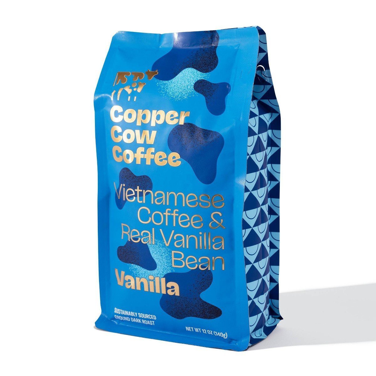 COPPER COW COFFEE Real Vanilla Bean Vietnamese Ground Coffee - 12oz: Dark Roast - Image 5
