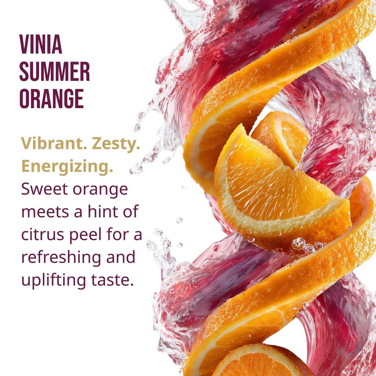 VINIA Electrolyte Drink Mix Powder, Summer Orange Flavor with Red Grape Powder & Piceid Resveratrol, Hydration Drink Sticks, 30 Count - Image 2